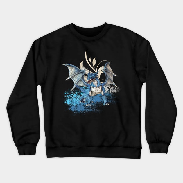 Blue Dragon Crewneck Sweatshirt by AndreaTiettje